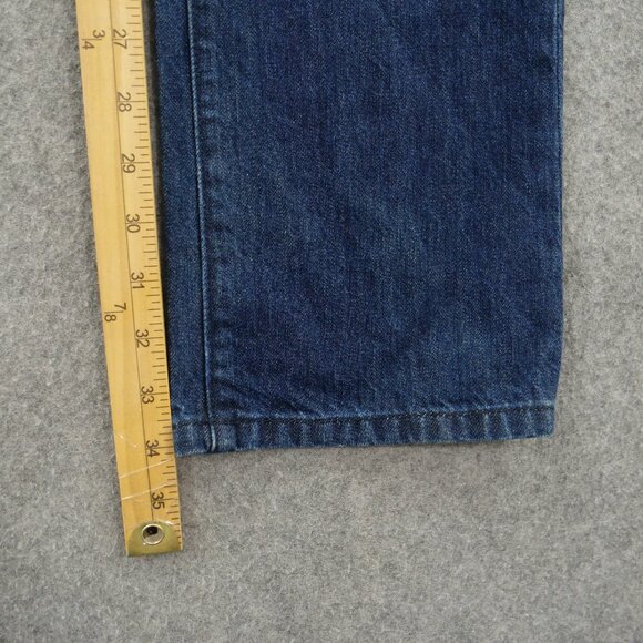 Current Elliott Jeans Womens 27 Blue Stove Pipe Straight Leg High Rise Zip New - Picture 15 of 16